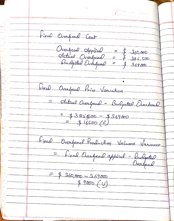fixed Overhead Cost Overbeced Applied Actual Overhead Belgital Oudepeod = $ 360,000 = $ 385,500 369.000 fixed Overhead Poic