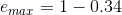 Emar = 1-0.34