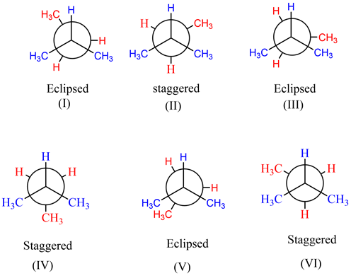 н
нн
н
Hас
CHз
Н
ЕCHЗ
CH3
Ен
Нас
н
CH, HаС
Н
CH3
Нас
н
Eclipsed
(I)
Eclipsed
staggered
(III)
(II)
Н
Н
нн
НаС
Н
Н
Н
-н
CH3
Н.