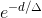 e^{-d/\Delta}