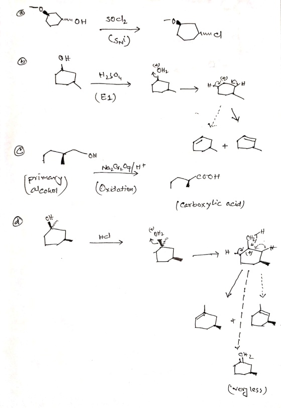 OH OH * ä wasa (E1) © et a T o nie, el + (primary) (alcohol peront cooH (Oxidation) (carboxylic acid) 02 w H2 (very less)
