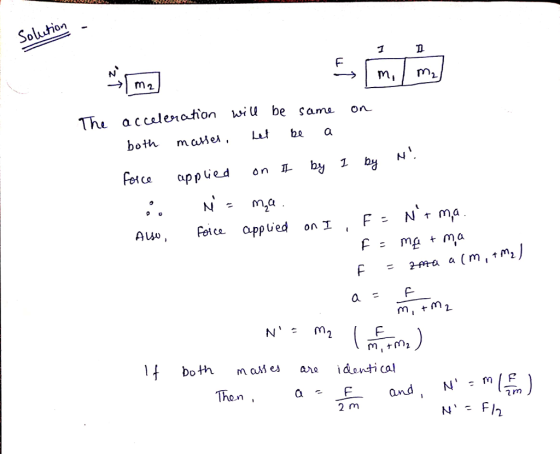 Solhon The accalenationiU be samu on Hote applied ‘n1. byłby 1 bothmae ar identi cal m,m Then a F 2 rr