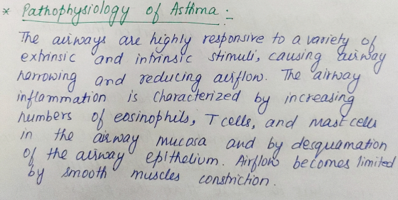* Pathophysiology of Astora - The aways are highly responsive to a variety of extrinsic and intrinsic stimuli, causing airway