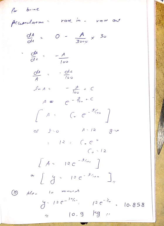 Por brine Accumulation rate rare in . A 3000 30 Sio dA at А @ 100 8lt dt Too In A + C Too I + To ra Cocina at 1-o A:12 8 vая