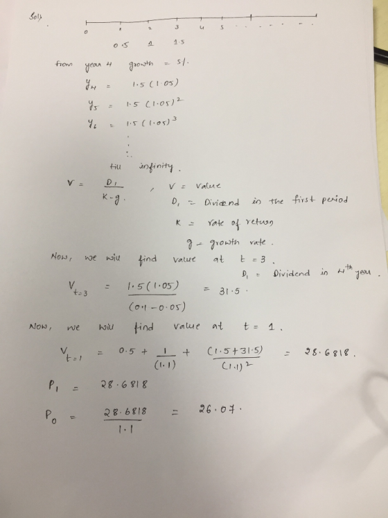 3 4 5 - - - - from 0.5 1 1.5 year in growth = st. Y = 1.5 (105) Ys = 1:5 (1:05) 2 Y = 1.5(1.053 till infinity . a , V = value