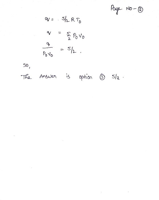 Page No - a=.5/RTO Povo = Grad SW so The Answer is option ® 5/2.