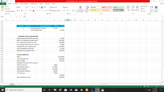 Froya Fabrikker xlsx - Excel (Product Activation Failed) ? - ox Sign in FILE FORMULAS DATA REVIEW VIEW AA Copy 2 AutoSumA , =