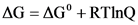 AG = AG° +RTINQ