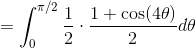 1 + cos(40) -de 2 0 2