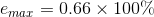 emar = 0.66 x 100%