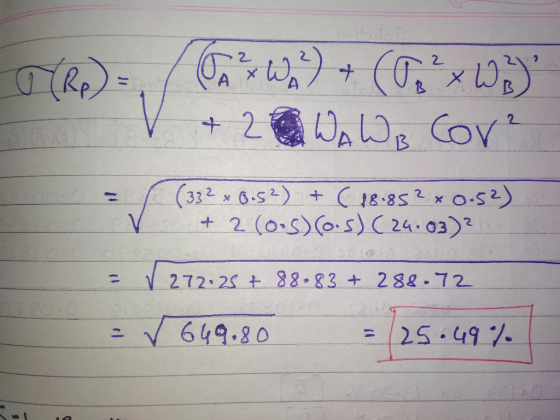 X A + 2 AR COV 2 (322 6.52)+ C18.852x0.2 + 2 (0.5)(0.s)C 24.03)2 X 272.25 t88-83 288 .72 649.१0 25.497 (