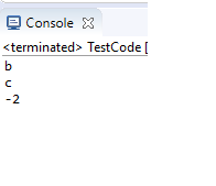 Console <terminated> TestCode 2