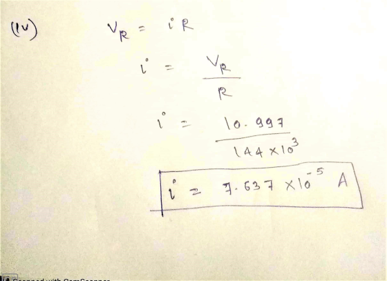 (u) des R IR 0 of R i. lo.gg 7 144x10² 7.637 x 105 A کے In.