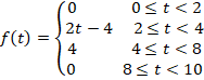 f(t) 0 2t - 4 4 0<t<2 2<t<4 4<t<8 8<t<10 0
