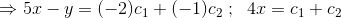 → 5.r - y = (-2) + (-1)02: 4.c = c + c