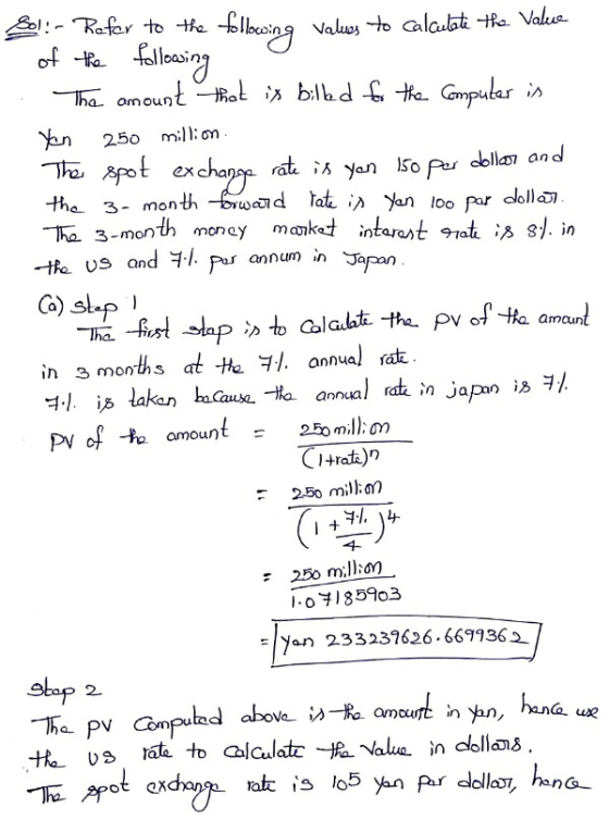 Bol! - Refer to the following Valves to calculate the Value of the following The amount that is billed for the Computer is Ye
