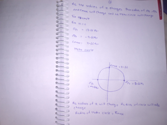 6 +he values of than ν duuso-(CA ,ơn changes てrnon, cu ill change and ag tron! circle cuit,change Tor eagample Mohr circle As