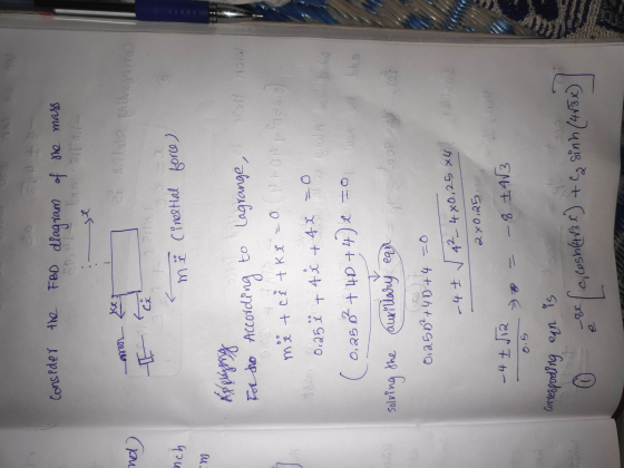 Correspoding en is Consider the FBD diagram of the mass bao pito of Thes (kom edo kube porno PITO, you m & Cinestial force) a