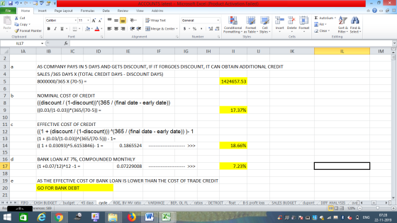 ACCOUNTS latest - Microsoft Excel (Product Activation Failed) Review File Home Insert Page Layout Formulas Data View Add-Ins