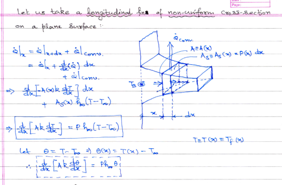 Page: let us take a longitudinal fine of non-uniform cross-section on a plane surface : LIRAEA C) - As = As (*) = P(x) dx 6 =