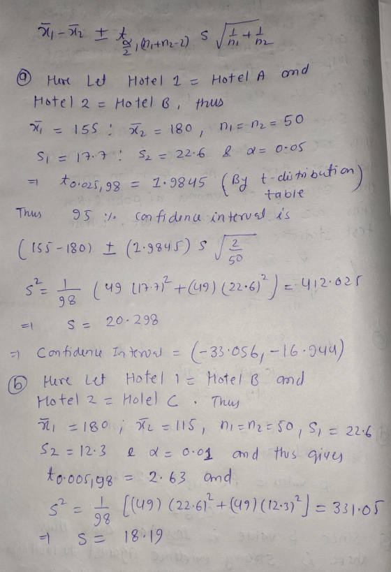 7-12 I S ㅗ I , 0492-0) hา Hotel A and 44 Here Let Hotel 1 = Hotel 2 = Hotel B Hotel B, thus T = 155 TL 180 nie M2 = 50 Si = 1