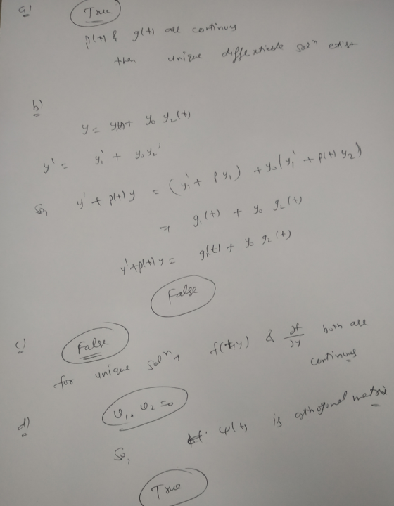 ( м.) Alt glt) & then all continue unique diffentiable sol etst Y = SANT So Yu(t) git Yolu ya =(git py) + Yoly + P(+) 42 )