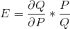 E = ele P