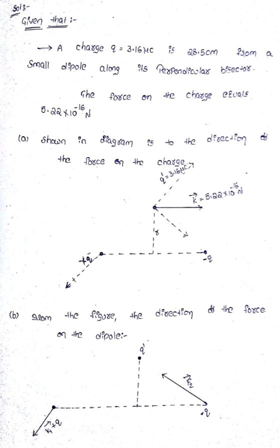 Sol Gfven that Srnal ole along 316 16 on he dipole:- 2.