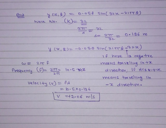 wave No 2 乞 0:186 m 32- if hene is means ouveliing intax e. reguenc means ve