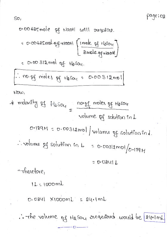 SO page:02 01006a5 mole of Naot will require. 0.00625 mol of tratti si mole of tlgsou Lamole of Hack) . 000 312 mol of the So