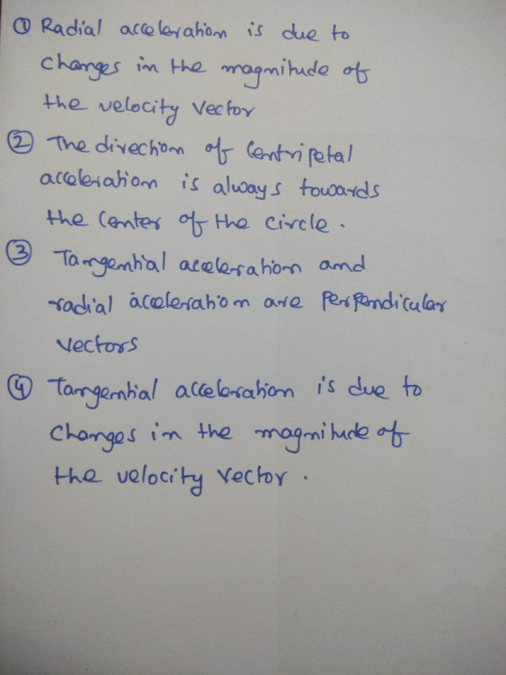 Radial acte lerahom is due to changes in he ragmihade the velocity Veefoy acaerahon is aludystouo-ds the Center 06-Ho Civele