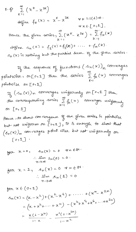 K = 1 #k=1(1)00. define fk (X) = 2-24k + x -[ 13. . Hence the giren series, Ž. (xk_z2x) Ž felix) Hence и до K=1 k=1 define sn