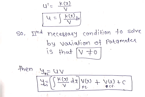 g: Y (3) 14=5 K6823 SO, Ind necessary condition to solve by variation of parameter is that IV to then you uv 43(SKC39. da) y