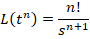 n! L(t) = Tuus