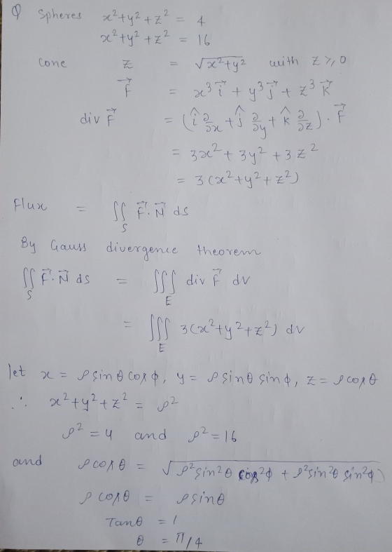 ♡ Spheres x² + y2 + Z² = 4 x² + y² + z 2 16 Cone Z with Z1,0 th 3 23 7 + 3 + 2 ^ div lî Ja tu tko z ) . = 3202 + 3y2 + 3 z ²