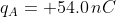 q_{A}=+54.0\, nC