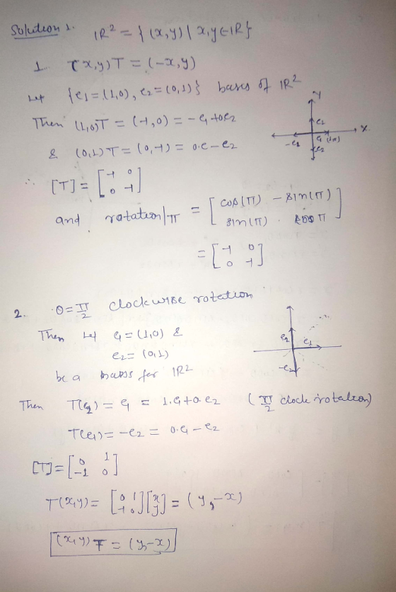 Sulution t22-11x,)2.yeiRF TT=(-,9) fel=11,0), =(0,1bars 1R2 Lit (4,0) = -4t0p2 hn , X. (01)T(0, 0.C-er FT Cos (TT) 1nlr) I at