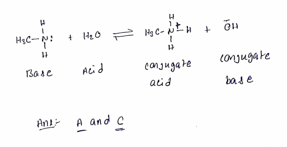 mergina no = media són x H3 C-NEW + OH + H₂O H3C-N It Заkе. Acid - - conjugate acid conjugare base And A and ç