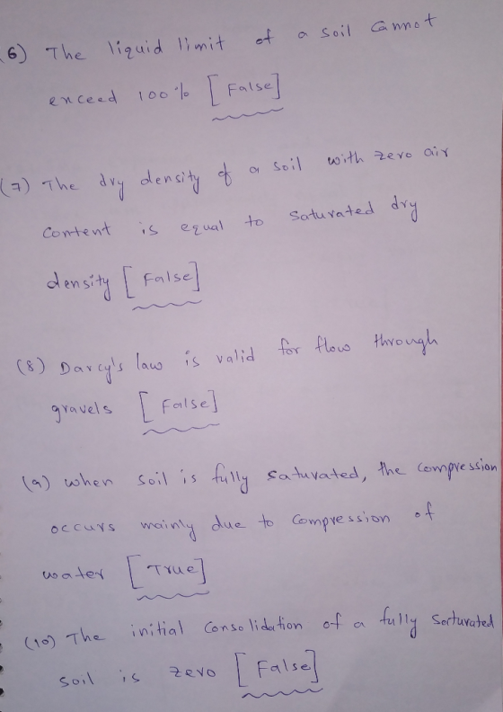 enced 1o Fatse too Soil to HazeyoAiY (a)The dry density c Content ezual to Sotu vated dr en st Folse avels Fonlse Compre sson