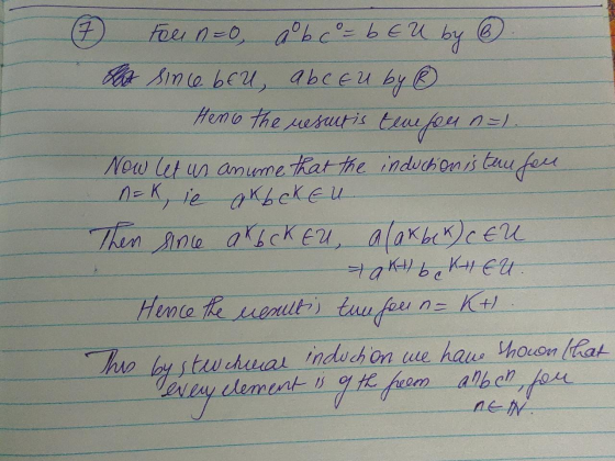 1 fb ) = 0 by «°ь сe be в) L since beu, abc eu by ® Henco the rescutis tevesen n=1. Now let us anume that the induchionister