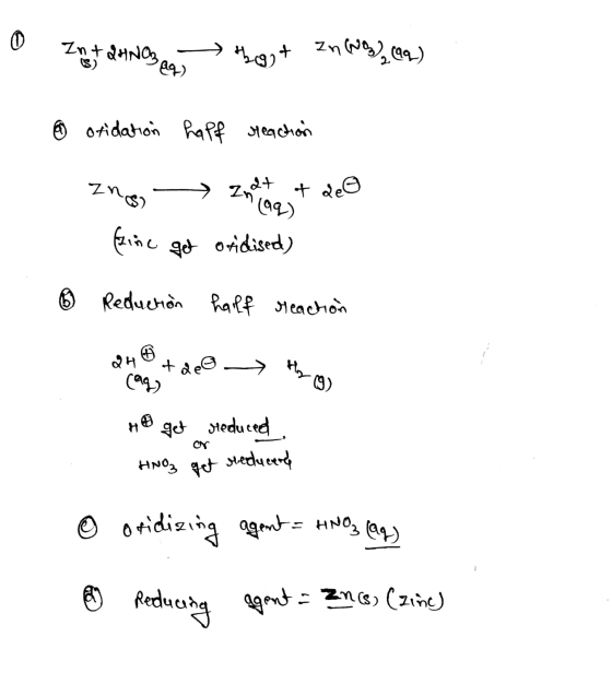 © 20+ dainos ar -> theyt znway, Qua) @ oxidation haff reaction zngo zn. z. at a deo Incaq) frine get oxidised) Reduction half