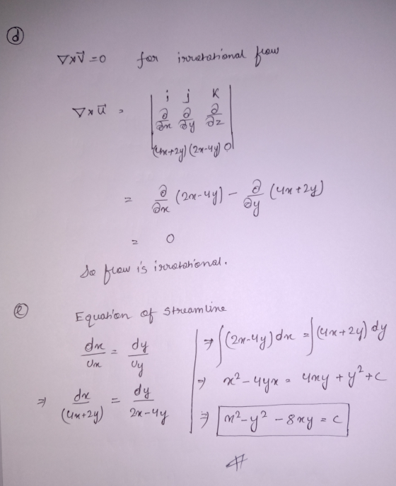 уху -0 for irritational flow к уха In by дz tw+27) (2х-чу) о о an (2о-чу) — а (чу t 24) ду о N Se frow is irrotational Equati