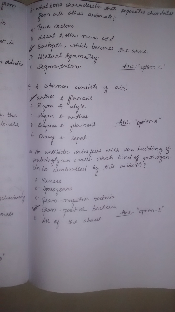 hat iome chara dinsto other anmals ? A Tue coelors ot in usthrich becomes the ahus om Seamentation Ans theStima&anther ovay