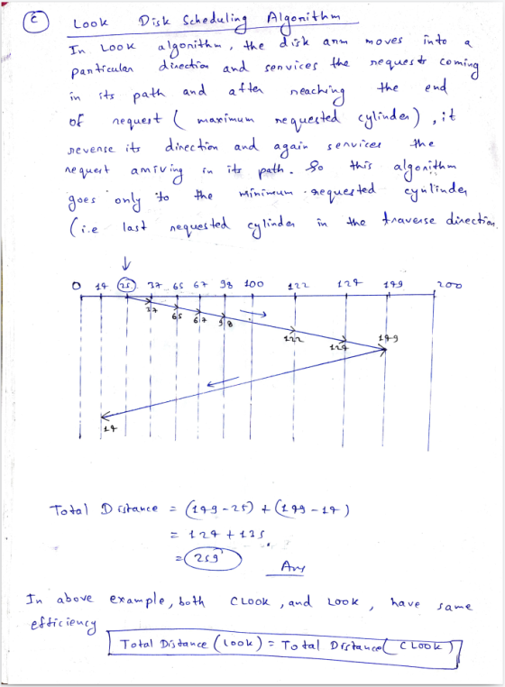 Look Disk Scheduling Algonithm moves into a In Look algonithm, the dish particular its path and request coming end the in due