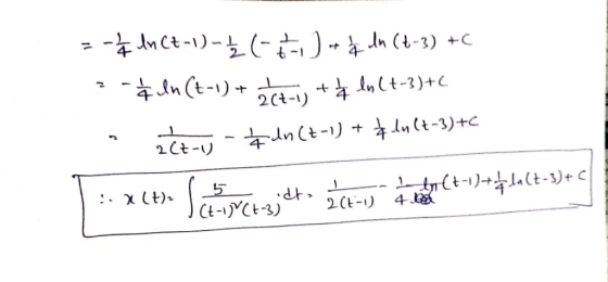 İn(t-リナ2Lt -リ+1 1n(t-3).t C