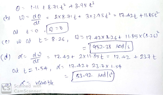 o = poll f 8.71 +² + 3.95 t w = do = 2x8.71t+ 3x3.95ť = 17.42€ +11.85t ch du co – w at t=8.26, W=17.428 8.26+ 11.85x(8.26² -7