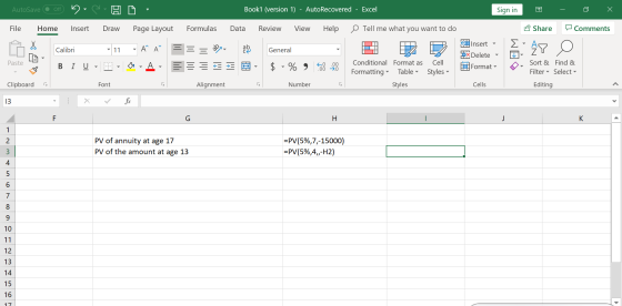 AutoSave © of HO- Book1 (version 1) - AutoRecovered - Excel Sign in - o X File Home Insert Draw Page Layout Formulas Data Rev