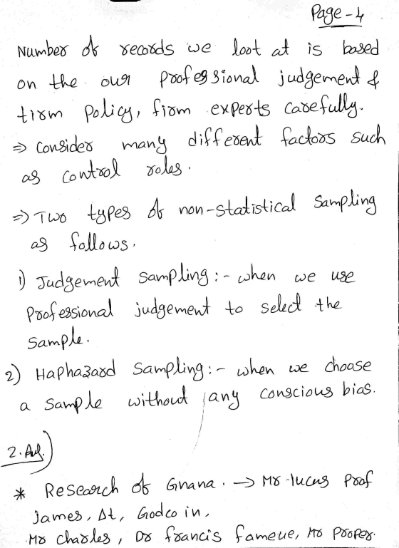 Page - 4 Number of records we loot at is based on the our professional judgement & trom policy, from experts carefully. >> Co