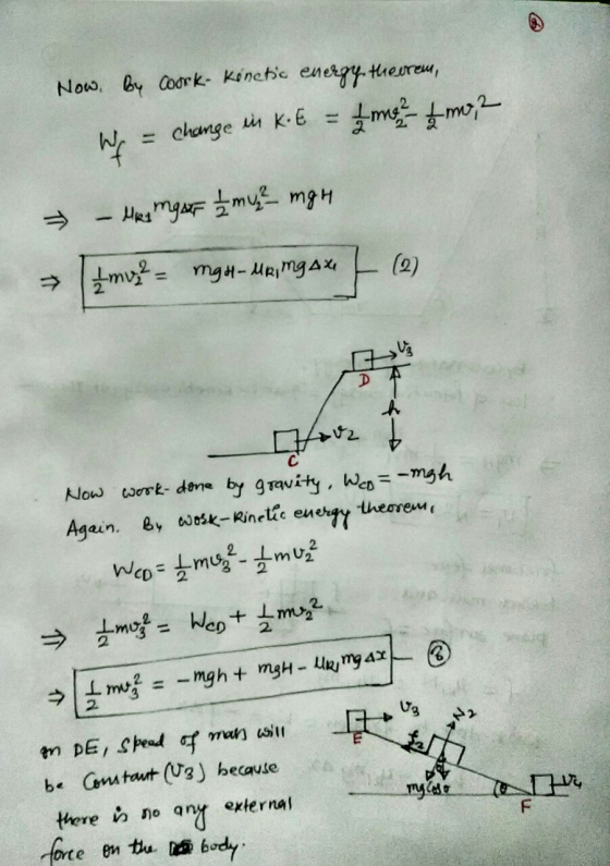 AJou coerk deme by gravity, We CD 2 2 be Gvu tur (2) because there i no any external
