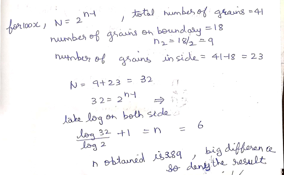 ny ) NE 2 total number of grains =41 for 1003) number of grains on boundary =18 n2=18/2 29 number of grains inside = 4118 = 2